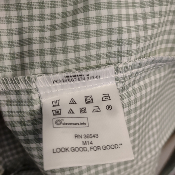 Kenneth Cole Unlisted Men's Dress Shirt Regular Fit Green White Check Pattern. - Picture 9 of 13